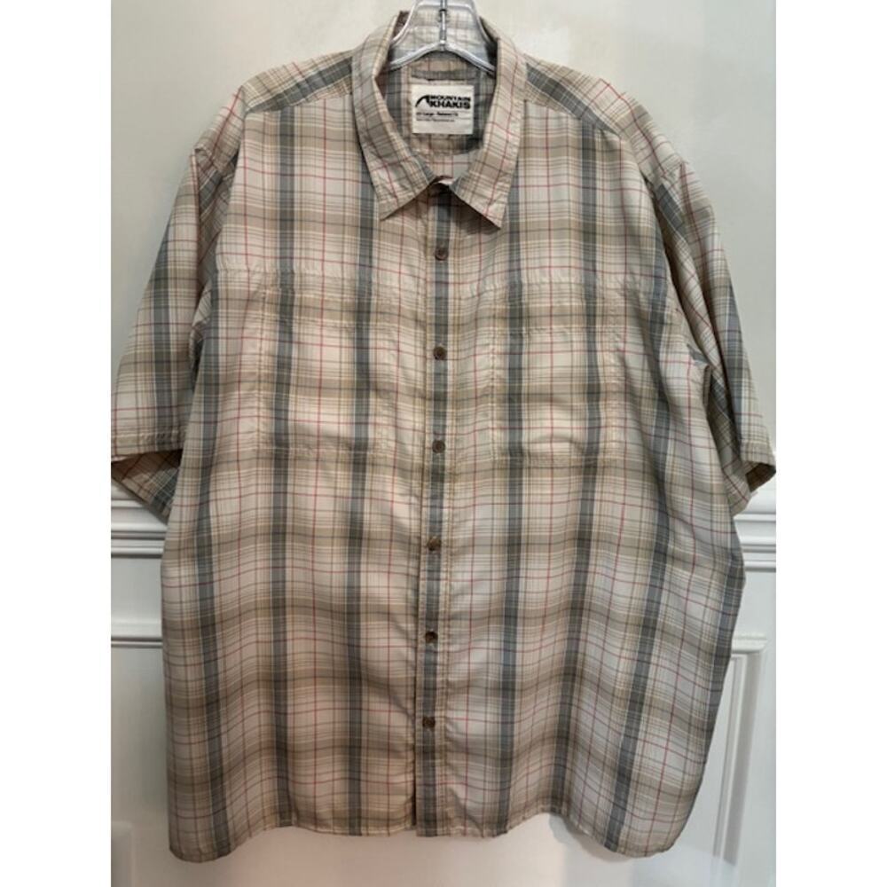 Mountain Khakis Shirt Button Down Short Sleeve Pointe Relaxed Fit Vented XXL 2XL